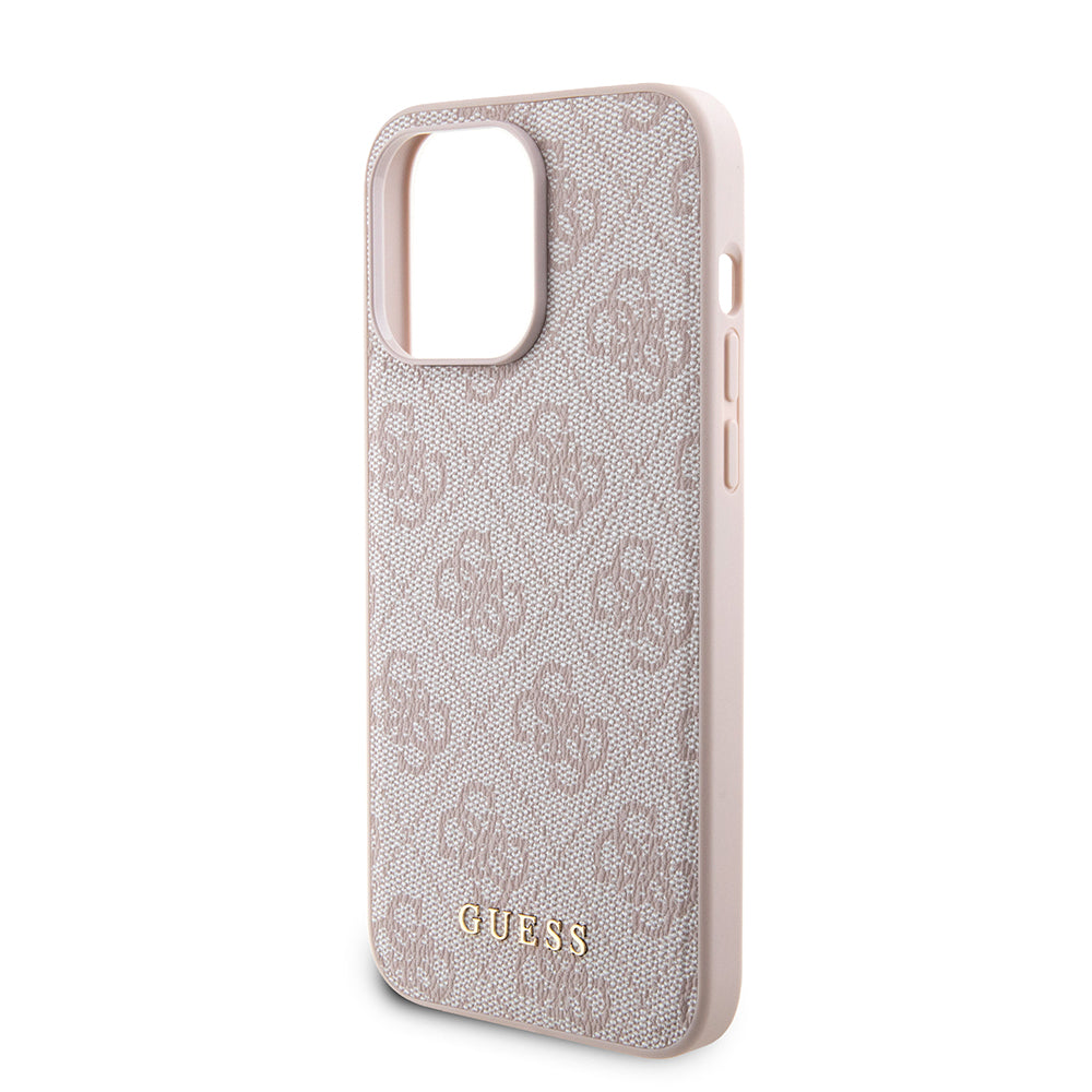 Funda MagSafe para Apple iPhone 15 Pro Max, Guess, Powerbank 4G Metal Logo, Rosa.