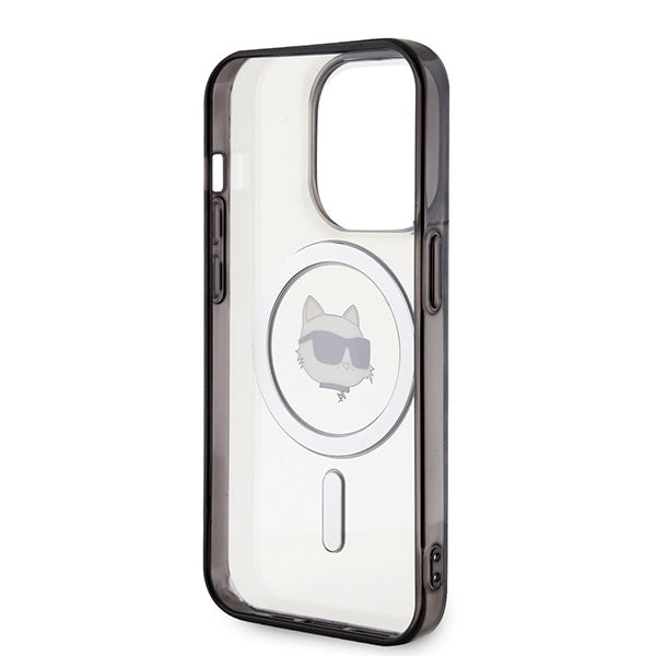 Funda MagSafe para Apple iPhone 15 Pro Max, Karl Lagerfeld, IML Choupette's Head, Transparente