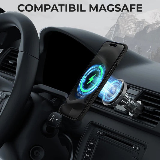 Funda MagSafe para Apple iPhone 15 Pro Max, Techsuit, Fibra de Aramida, Negra
