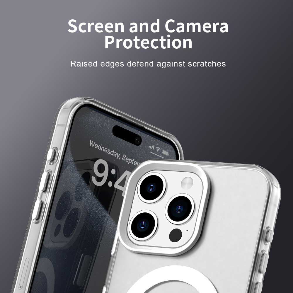 Funda MagSafe para Apple iPhone 15 Pro Max, Techsuit, CandyCase, Blanca