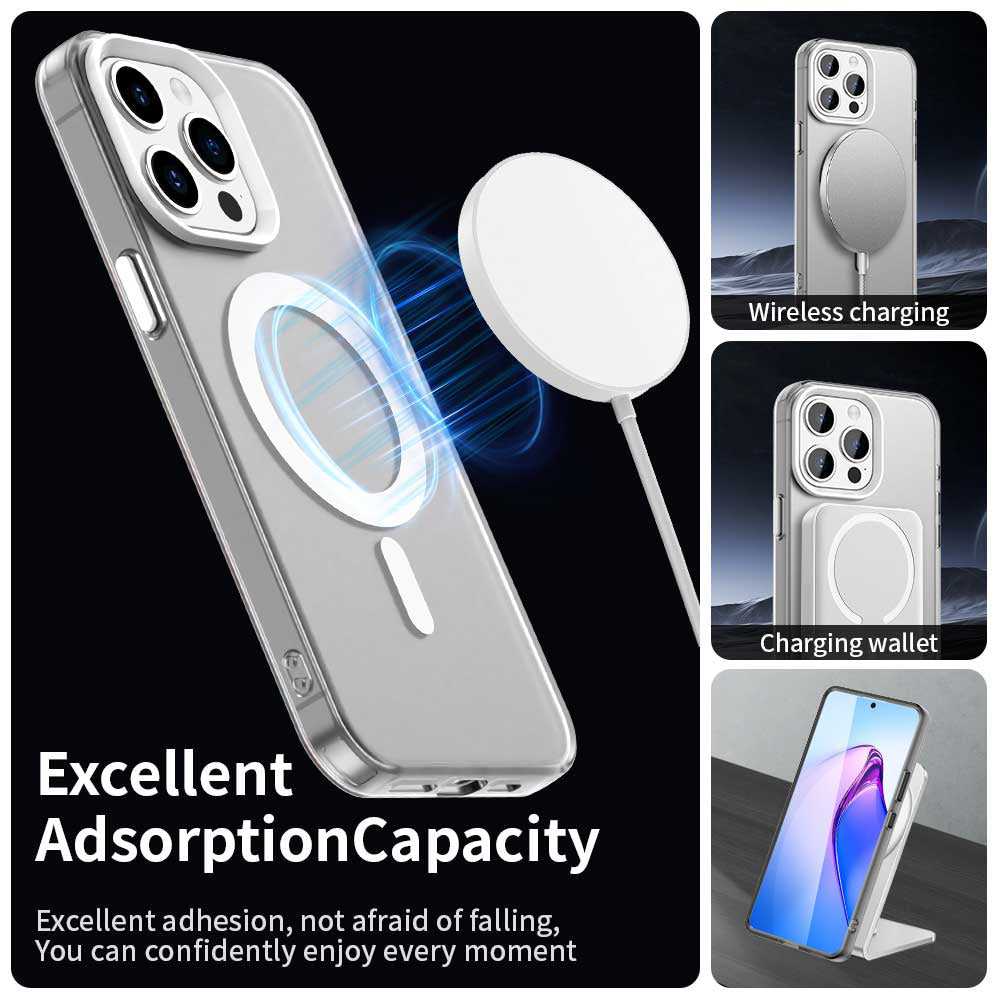 Funda MagSafe para Apple iPhone 15 Pro Max, Techsuit, CandyCase, Blanca