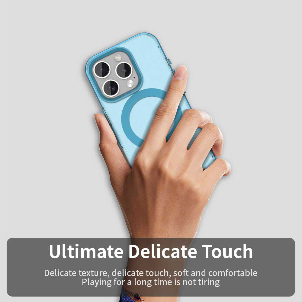 Funda MagSafe para Apple iPhone 15 Pro Max, Techsuit, CandyCase, Azul