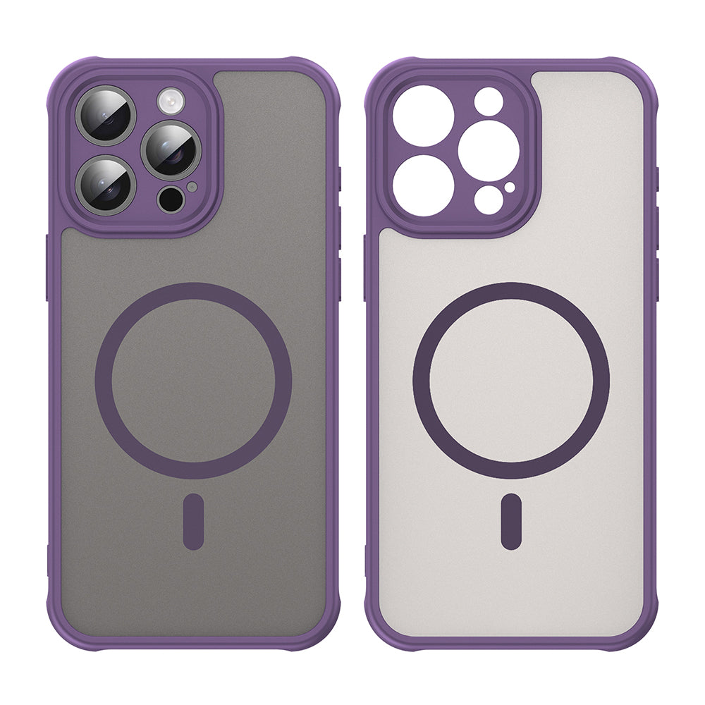 Funda MagSafe para Apple iPhone 15 Pro Max, Techsuit, HaloFrost II, Morado