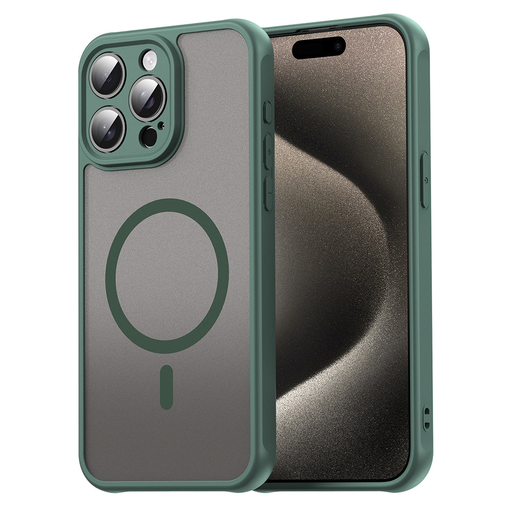 Funda MagSafe para Apple iPhone 15 Pro Max, Techsuit, HaloFrost II, Verde
