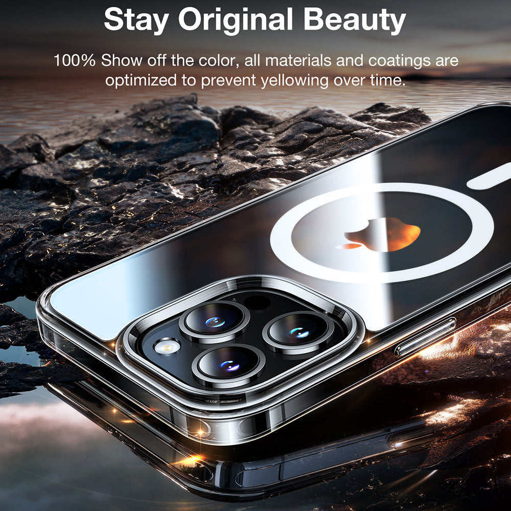 Funda MagSafe para Apple iPhone 15 Pro Max, Torras, Diamond, Transparente
