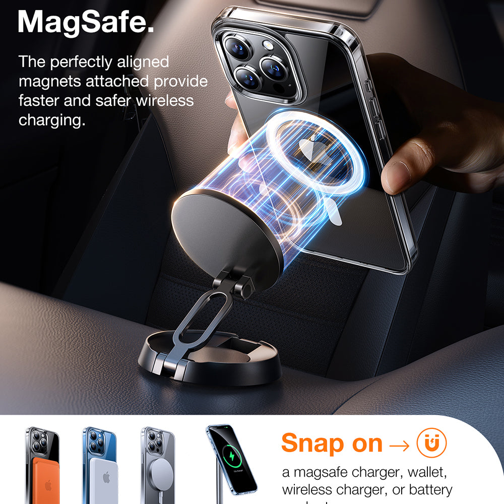 Funda MagSafe para Apple iPhone 15 Pro Max, Torras, Diamond, Transparente