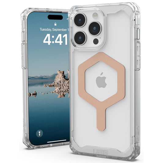 Funda MagSafe para Apple iPhone 15 Pro Max, Urban Armor Gear, Plyo, Rosa Dorado
