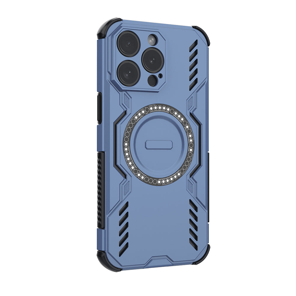 Funda MagSafe para Apple iPhone 15 Pro, Techsuit, ArmorMag, Azul