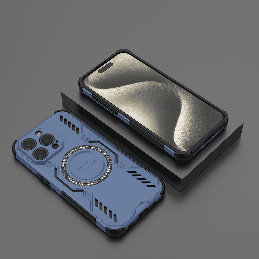 Funda MagSafe para Apple iPhone 15 Pro, Techsuit, ArmorMag, Azul