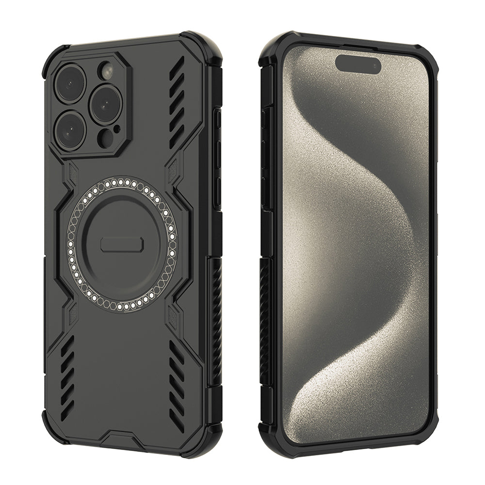 Funda MagSafe para Apple iPhone 15 Pro, Techsuit, ArmorMag, Negra