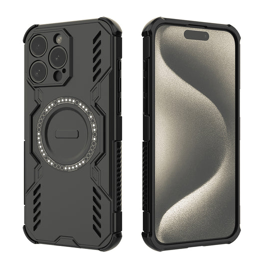 Funda MagSafe para Apple iPhone 15 Pro, Techsuit, ArmorMag, Negra