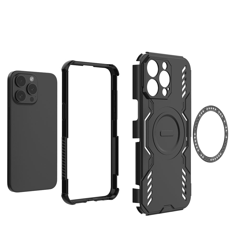 Funda MagSafe para Apple iPhone 15 Pro, Techsuit, ArmorMag, Negra