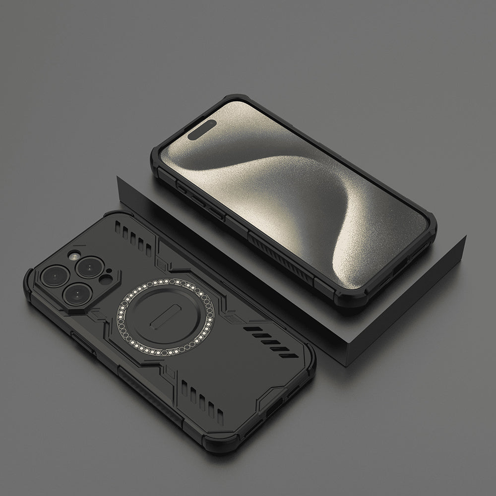 Funda MagSafe para Apple iPhone 15 Pro, Techsuit, ArmorMag, Negra