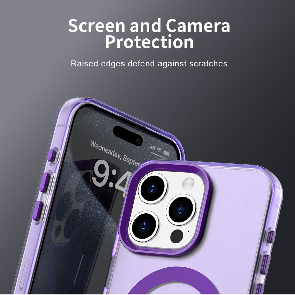 Funda MagSafe para Apple iPhone 15 Pro, Techsuit, CandyCase, Morado