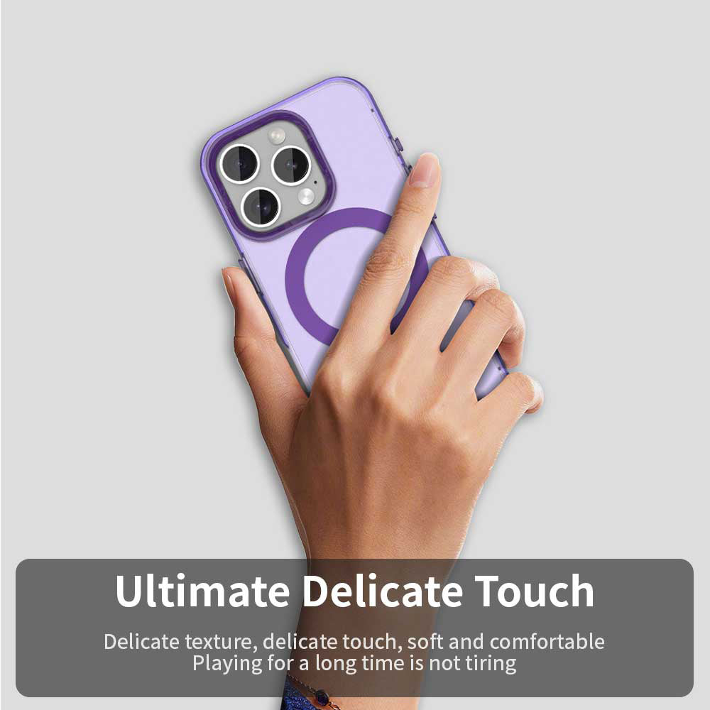 Funda MagSafe para Apple iPhone 15 Pro, Techsuit, CandyCase, Morado