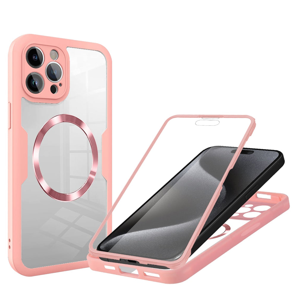Funda MagSafe para Apple iPhone 15 Pro, Techsuit, ColorVerse 360, Rosa