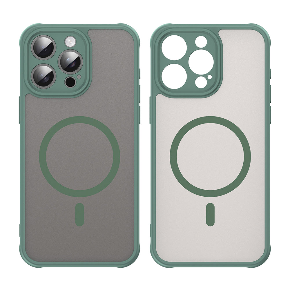 Funda MagSafe para Apple iPhone 15 Pro, Techsuit, HaloFrost II, Verde
