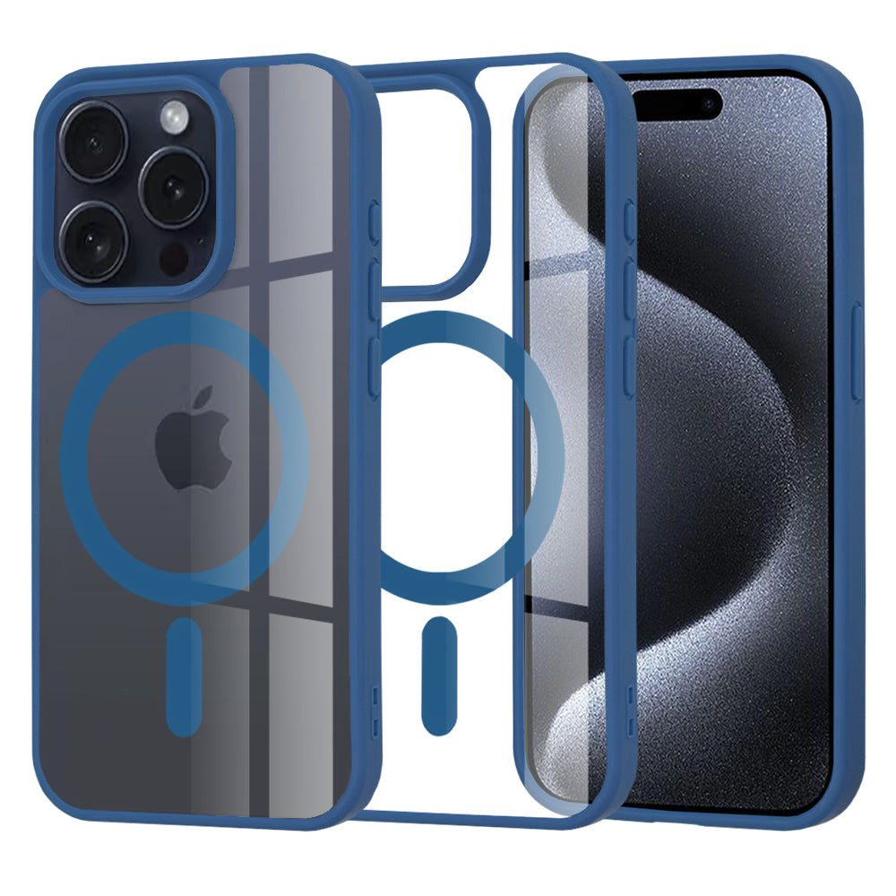 Funda MagSafe para Apple iPhone 15 Pro, Techsuit, Pro, Azul