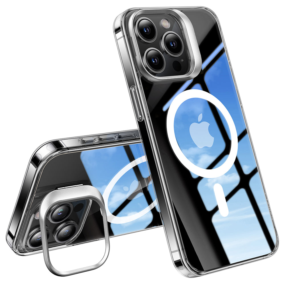 Funda MagSafe para Apple iPhone 15 Pro, Torras, Lstand, Transparente