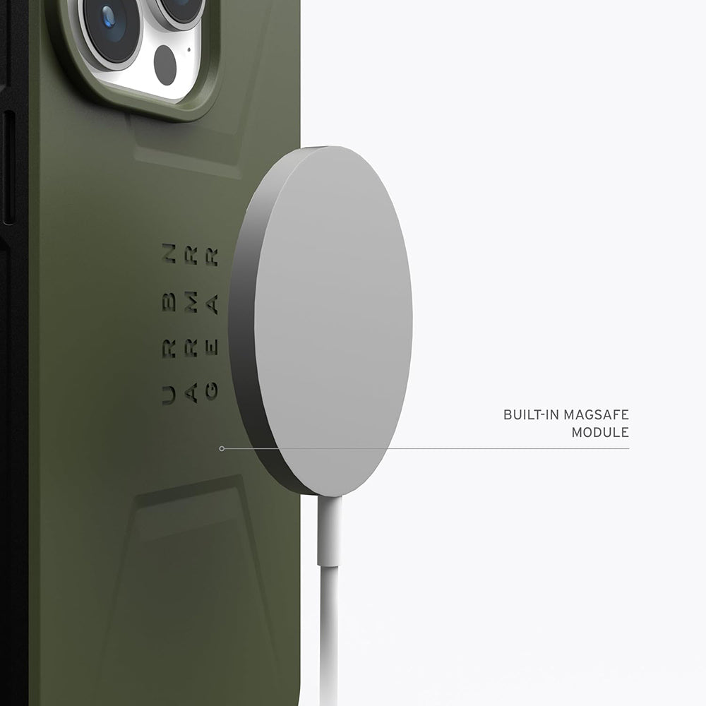 Funda MagSafe para Apple iPhone 15 Pro, Urban Armor Gear, Civilian, Verde