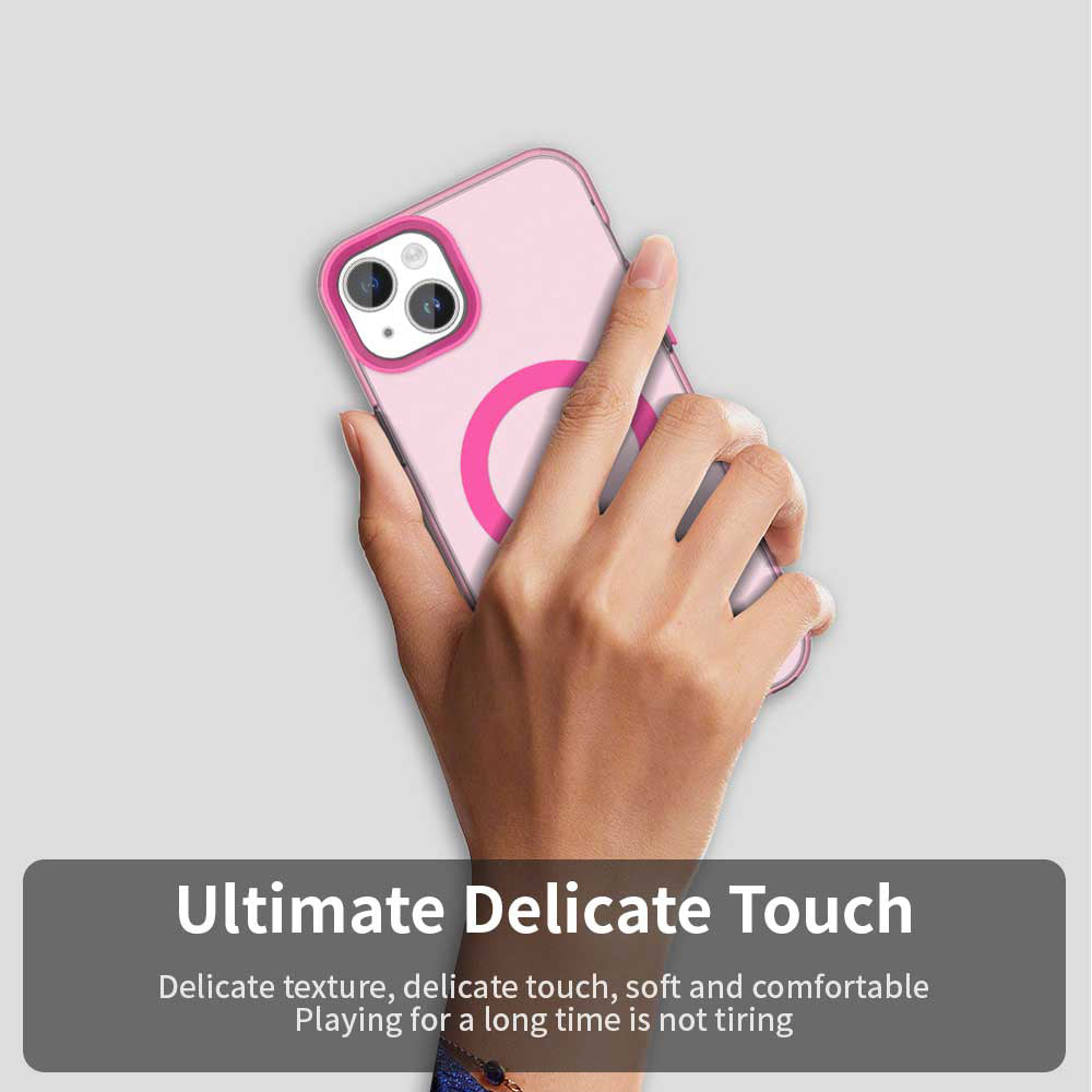 Funda MagSafe para Apple iPhone 15, Techsuit, CandyCase, Rosa