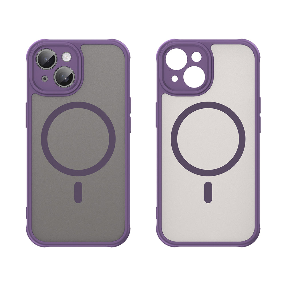 Funda MagSafe para Apple iPhone 15, Techsuit, HaloFrost II, Morado