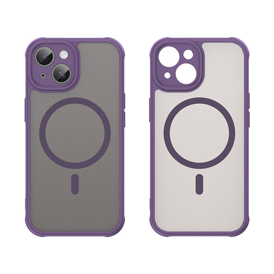 Funda MagSafe para Apple iPhone 15, Techsuit, HaloFrost II, Morado