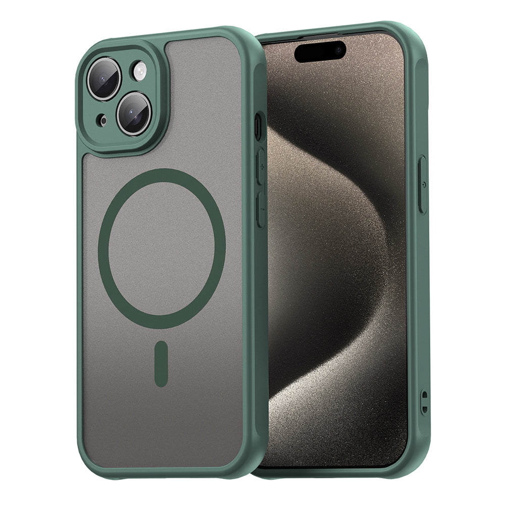 Funda MagSafe para Apple iPhone 15, Techsuit, HaloFrost II, Verde
