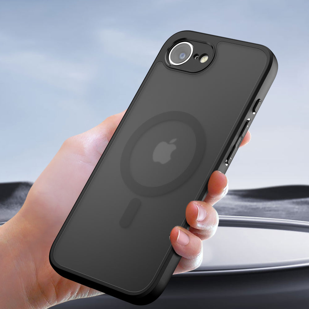 Funda MagSafe para Apple iPhone 15, Techsuit, PureFrost, Negra Satinada