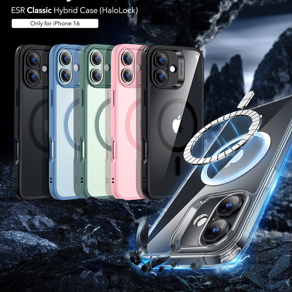MagSafe Case for Apple iPhone 16, ESR, Classic Hybrid, Transparent