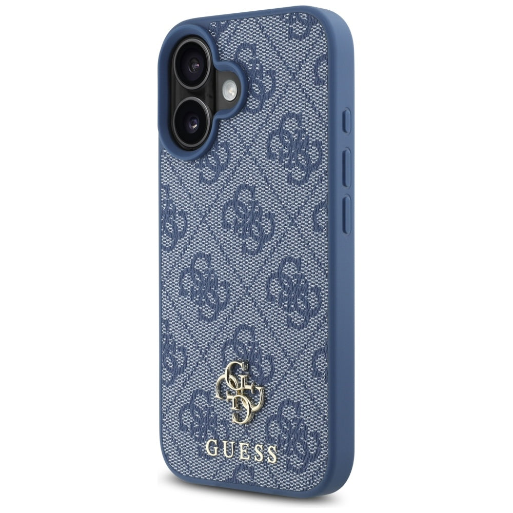 Funda MagSafe para Apple iPhone 16, Guess, 4G Small and Classic Logo, Azul