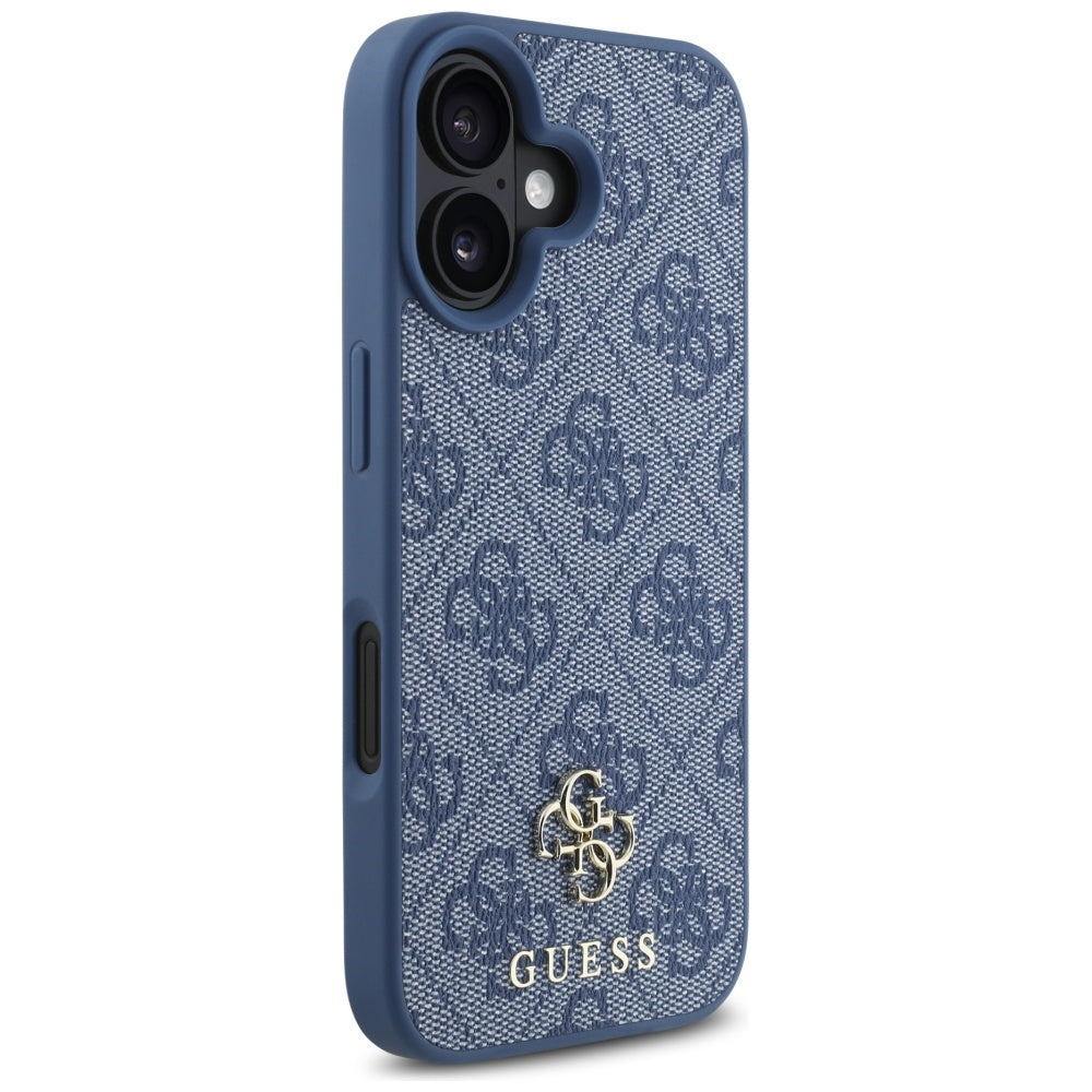 Funda MagSafe para Apple iPhone 16, Guess, 4G Small and Classic Logo, Azul