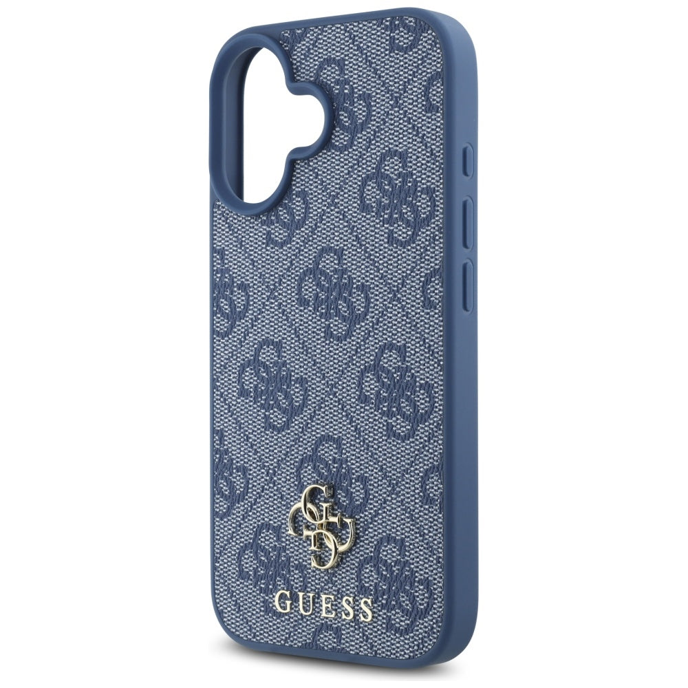 Funda MagSafe para Apple iPhone 16, Guess, 4G Small and Classic Logo, Azul