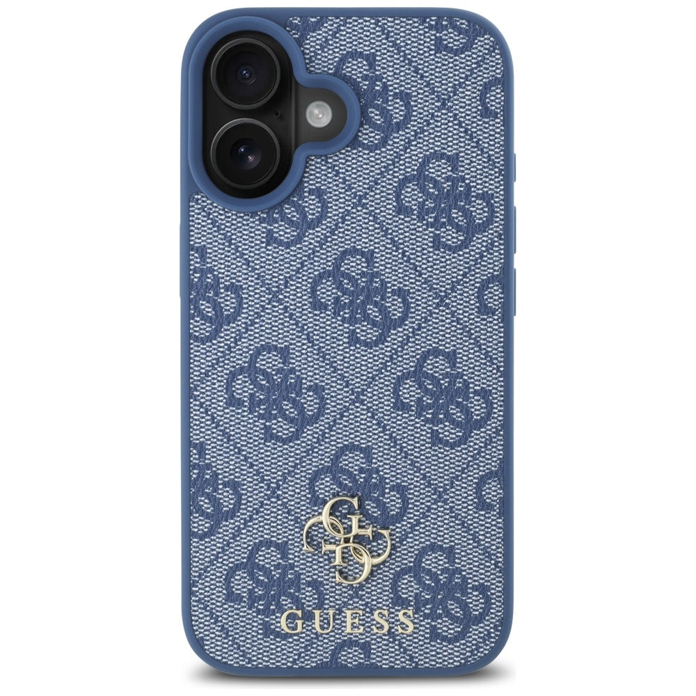 Funda MagSafe para Apple iPhone 16, Guess, 4G Small and Classic Logo, Azul