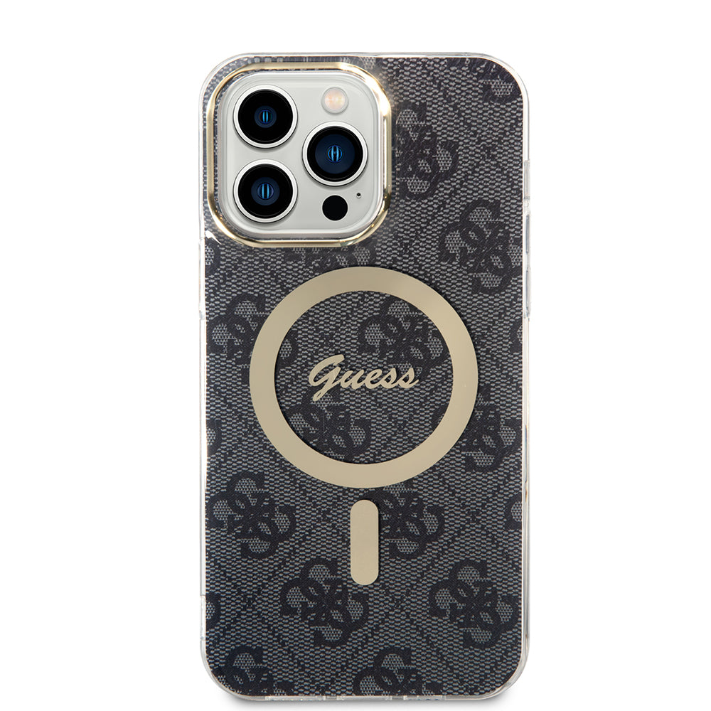 Funda MagSafe para Apple iPhone 16, Guess, IML 4G, Negra