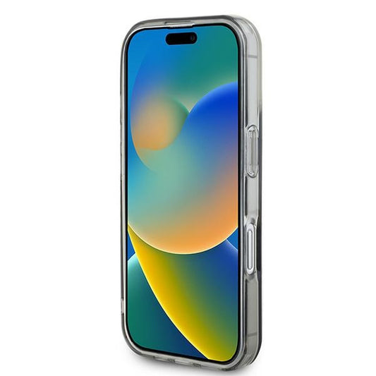 Funda MagSafe para Apple iPhone 16, Guess, IML Flowers Wreath, Negra