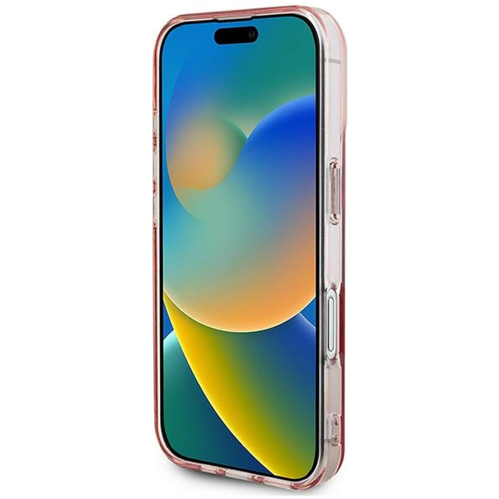 Funda MagSafe para Apple iPhone 16, Guess, IML Rhinestones Ring, Rosa GUHMP16SPFTDTEP