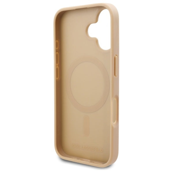 Funda MagSafe para Apple iPhone 16, Karl Lagerfeld, Hot Stamp, Beige
