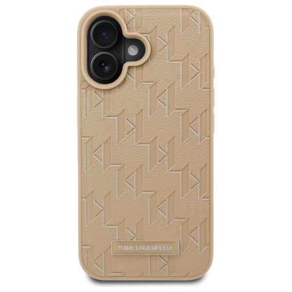 Funda MagSafe para Apple iPhone 16, Karl Lagerfeld, Hot Stamp, Beige