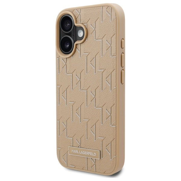 Funda MagSafe para Apple iPhone 16, Karl Lagerfeld, Hot Stamp, Beige