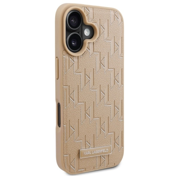 Funda MagSafe para Apple iPhone 16, Karl Lagerfeld, Hot Stamp, Beige
