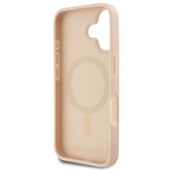 Funda MagSafe para Apple iPhone 16, Karl Lagerfeld, Hot Stamp, Rosa
