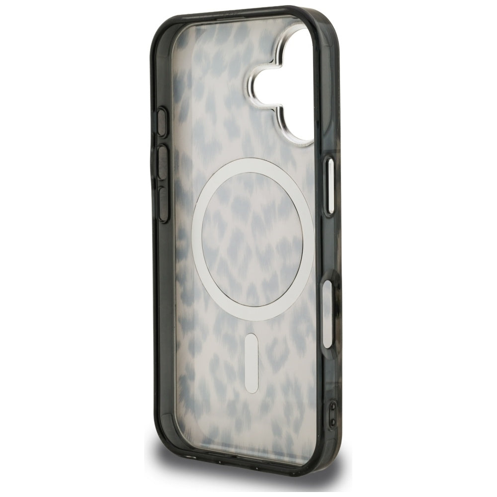 Funda MagSafe para Apple iPhone 16, Karl Lagerfeld, Patrón IML Leopard, Marrón