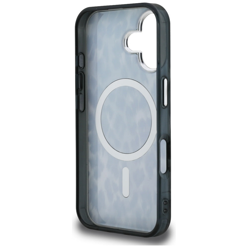Funda MagSafe para Apple iPhone 16, Karl Lagerfeld, IML Leopard Pattern, Negra