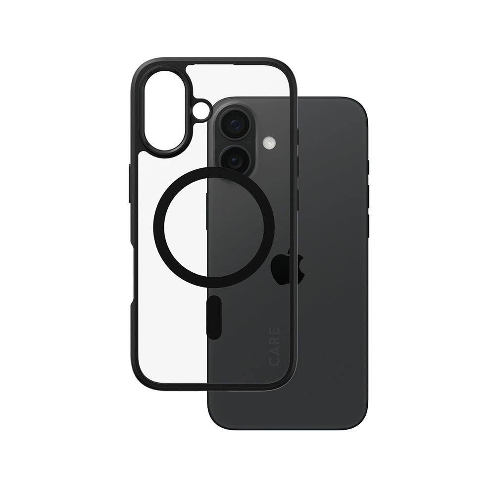 Funda MagSafe para Apple iPhone 16, PanzerGlass, Care Urban Combat, Negra Transparente