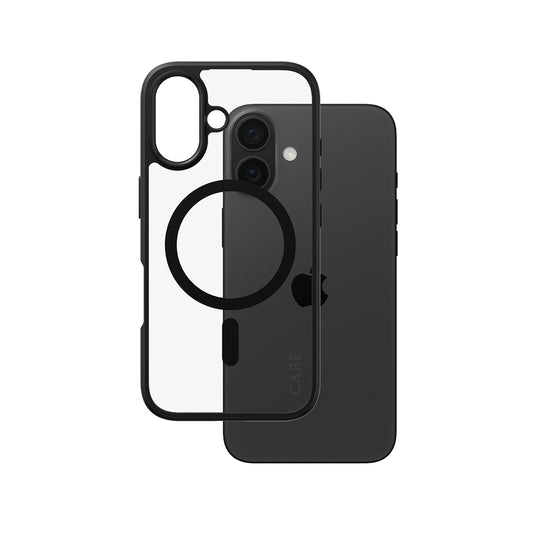 Funda MagSafe para Apple iPhone 16, PanzerGlass, Care Urban Combat, Negra Transparente