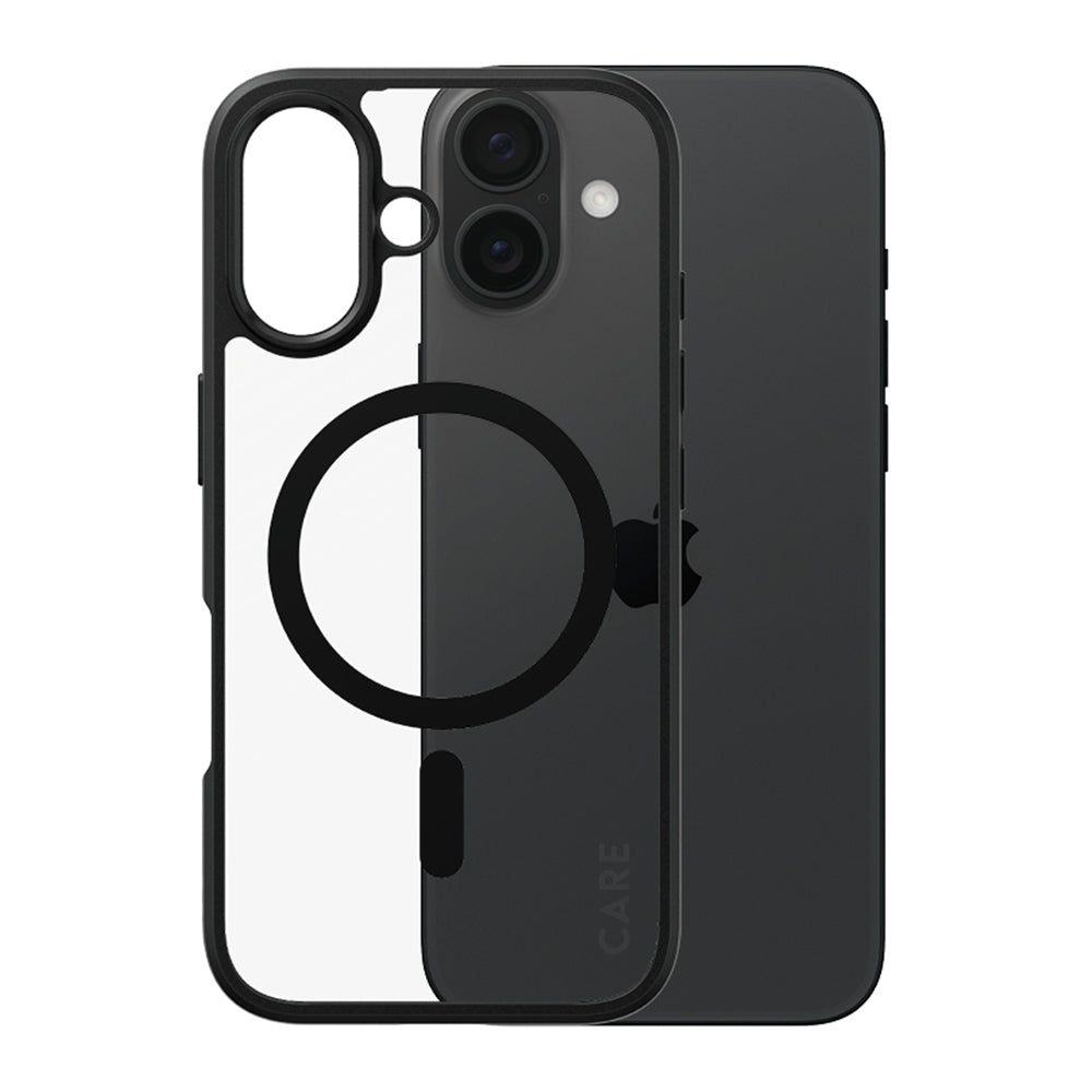 Funda MagSafe para Apple iPhone 16, PanzerGlass, Care Urban Combat, Negra Transparente