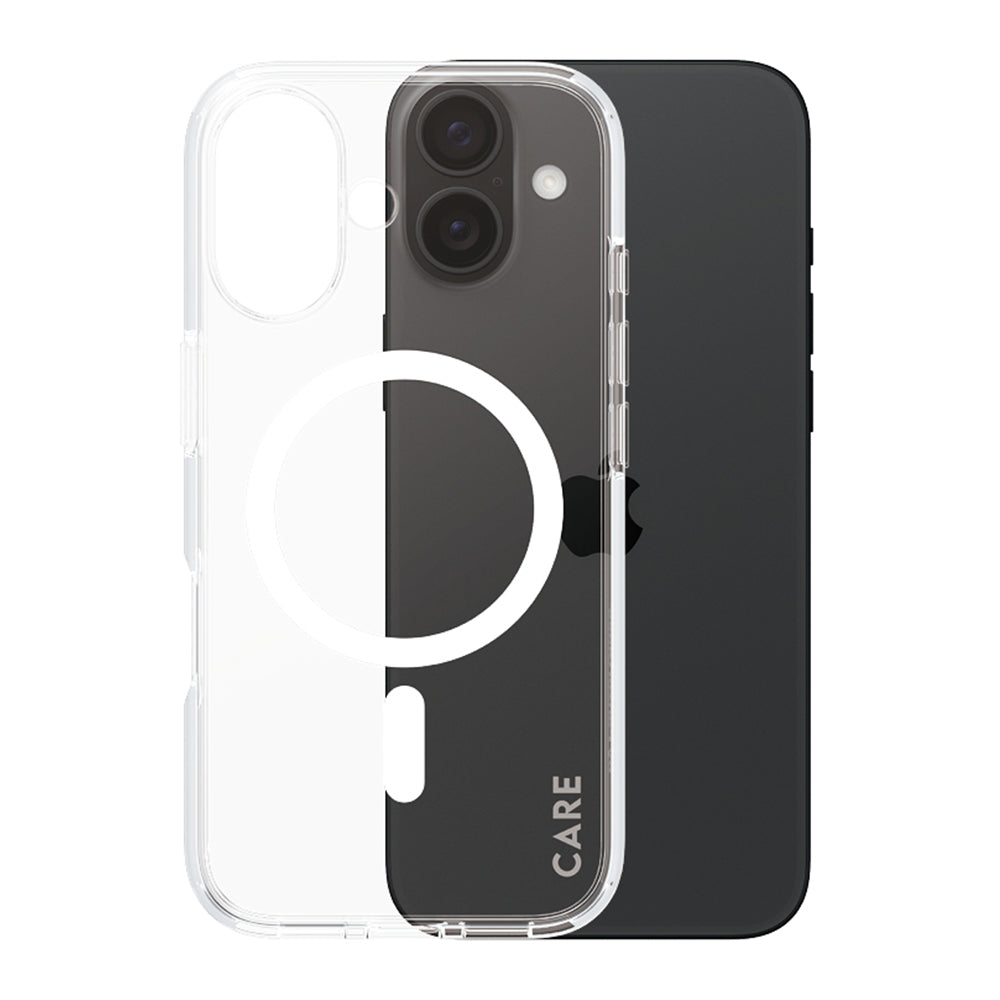 Funda MagSafe para Apple iPhone 16, PanzerGlass, Care Urban Combat, Transparente Blanca