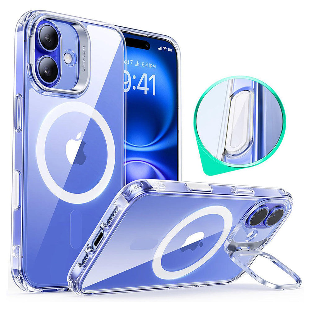 Funda MagSafe para Apple iPhone 16 Plus, ESR, Classic Hybrid Kickstand Slide, Transparente