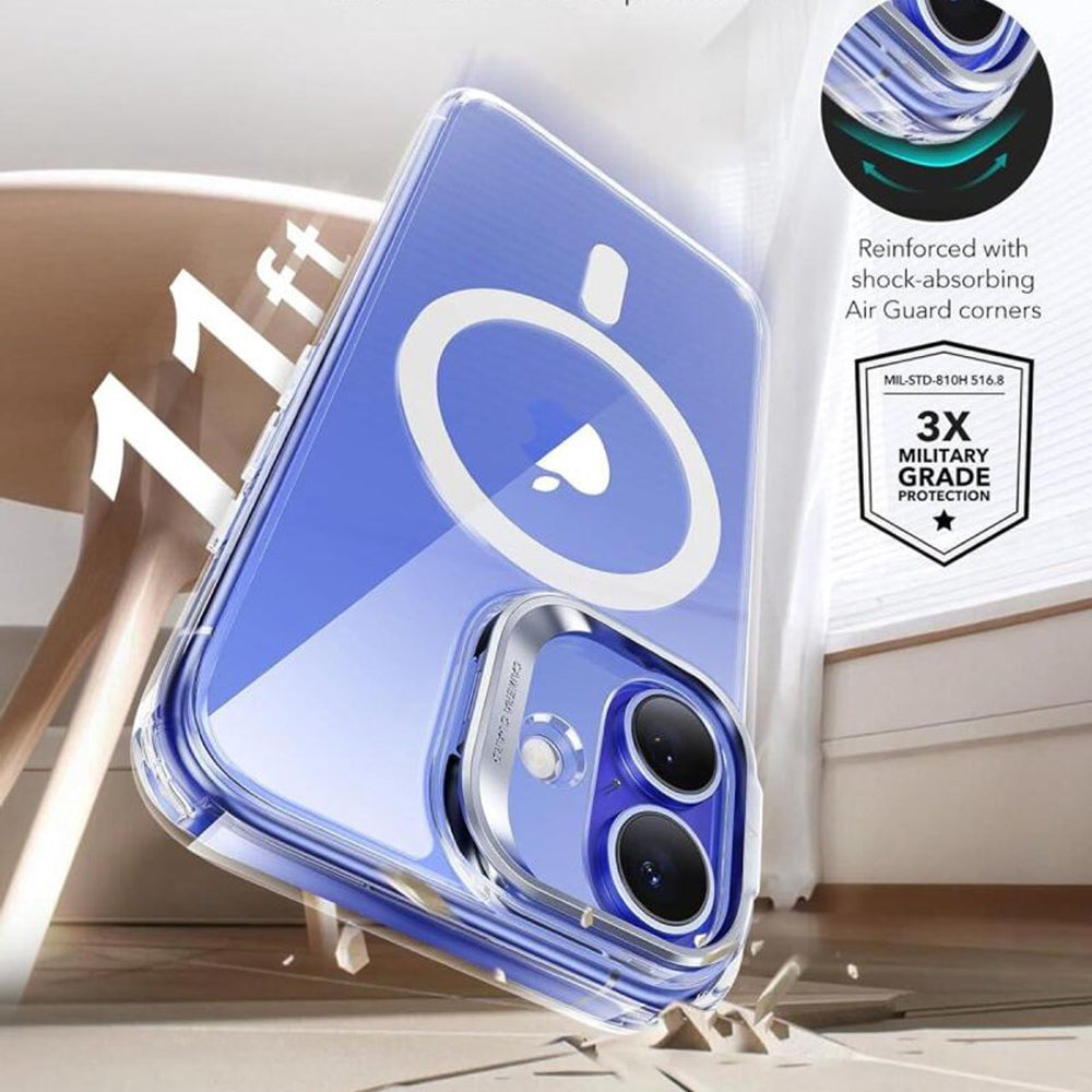 Funda MagSafe para Apple iPhone 16 Plus, ESR, Classic Hybrid Kickstand Slide, Transparente